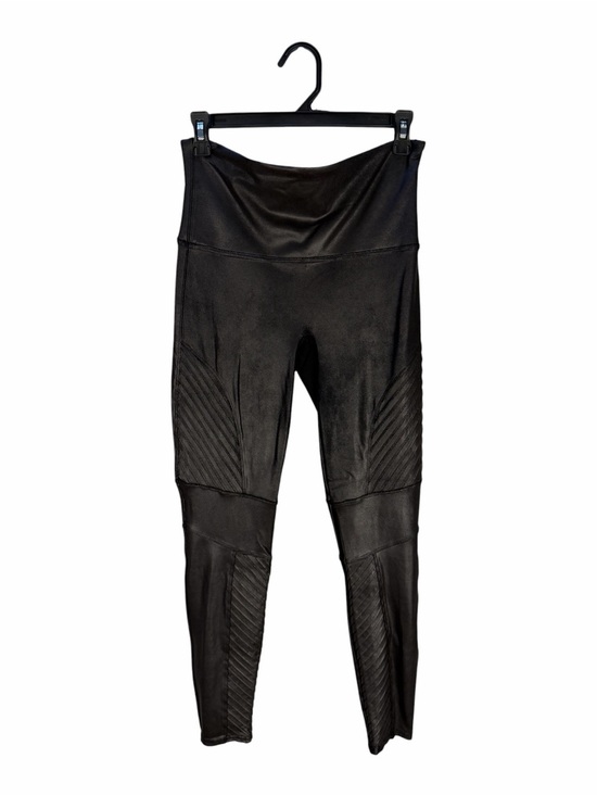 SPANX Pants - SPANX Black High-Waist Moto Panel Leggings